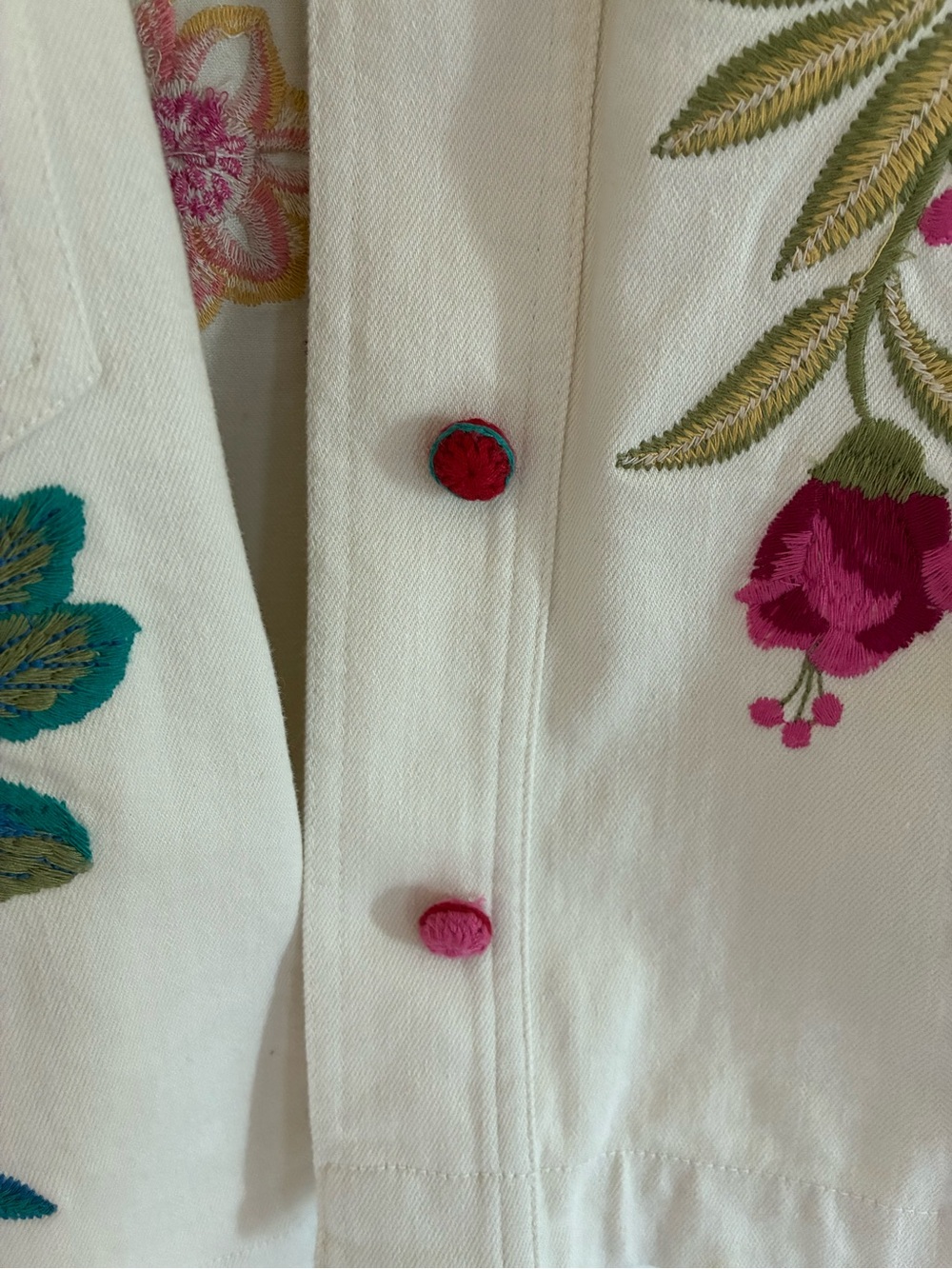 Johnny Was Cream Embroidered Women's Jacket - Picture 4 of 4